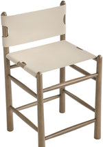 Santos - Upholstered Counter Stool With Stained Brown Base