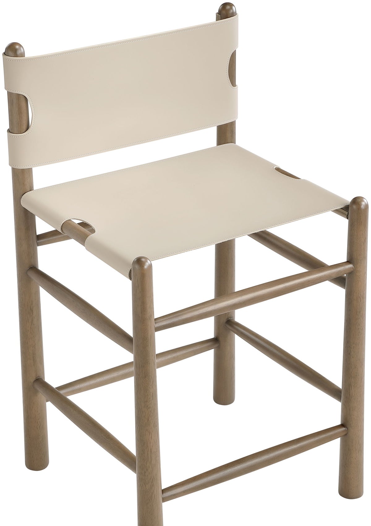 Santos - Upholstered Counter Stool With Stained Brown Base