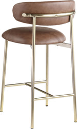 Lupita - Counter Stool With Brushed Gold Frame (Set of 2)
