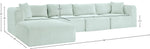 Shaggy - 5 Piece Modular Sectional With Ottoman