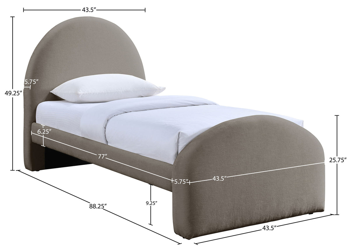 Andaz - Chenille Fabric Upholstered Bed