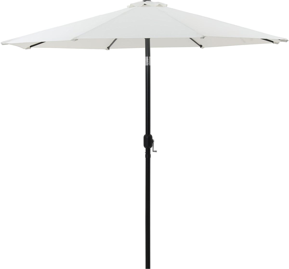 Fiji - Aluminum Patio Umbrella With Round Teak And Black Base