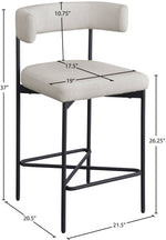 Rivage - Durable Stool With Black Frame (Set of 2)