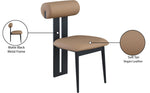 Dario - Faux Leather Dining Chair With Black Frame (Set of 2)