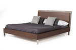 Conner Modern Dark Walnut & Faux Concrete Bed by VIG Furniture - View 6