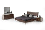 Conner Modern Dark Walnut & Faux Concrete Bed by VIG Furniture - View 5
