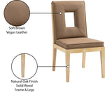 Gwendolyn - Faux Leather Dining Side Chair With Natural Frame (Set of 2)
