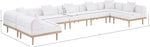 Laguna - 7 Piece Resilient Water Resistant Fabric 142" Upholstered Outdoor Patio Modular Sectional