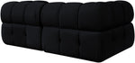 Orin - Velvet Performance Fabric Upholstered 2 Piece Modular Sofa (2 Corner Chairs)