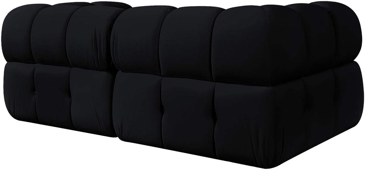 Orin - Velvet Performance Fabric Upholstered 2 Piece Modular Sofa (2 Corner Chairs)