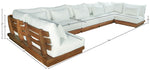 Mirella - 7 Piece Water Resistant Fabric Upholstered Outdoor Patio Modular Sectional