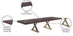 Excel - Extendable Dining Table with Gold Base