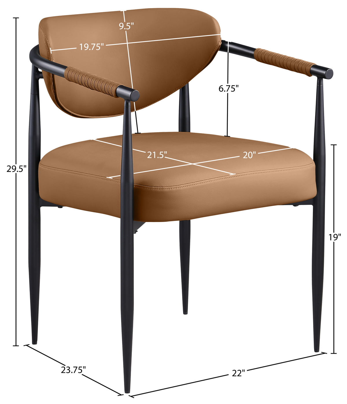Virella - faux Leather Upholstered Dining Chair (Set of 2) - Black Base
