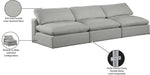 Comfy - Linen Modular Armless Sofa 3 Seats