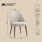 Manhattan Solace - Wood Upholstered Dining Side Chair (Set of 2)