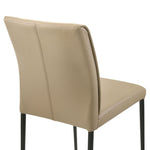 Meriam - Full Back Top Grain Leather Upholstered Metal Dining Chairs (Set of 2)