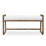 Araiza - Fabric Bench - Brown / White