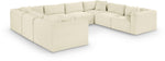 Shaggy - 8 Piece Modular U-Shaped Sectional
