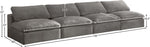 Cozy - Modular Armless 4 Seat Sofa