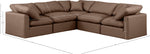 Indulge - Faux Leather 5 Piece Modular Corner Sectional