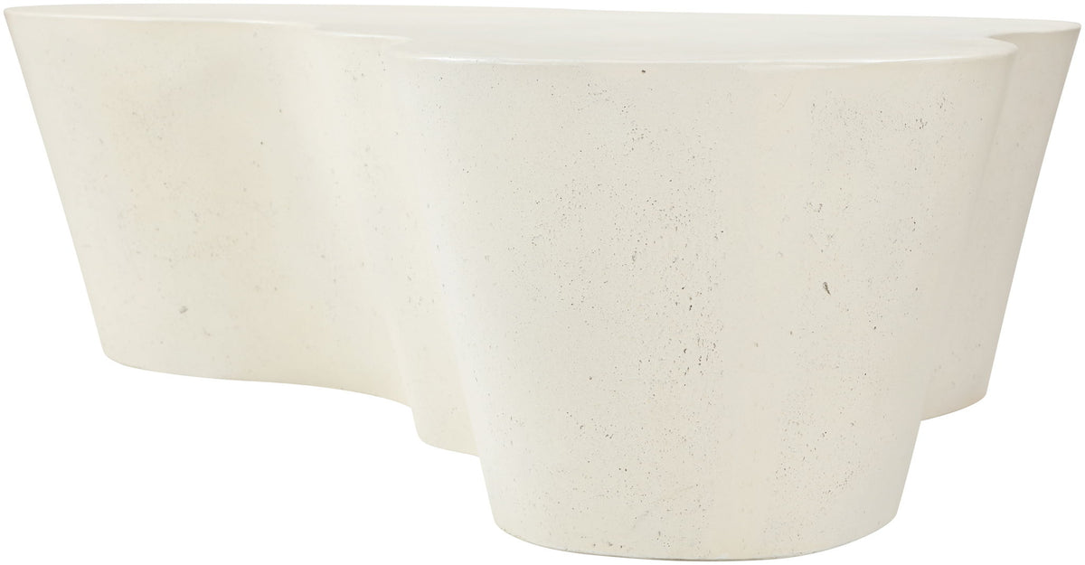 Monza - Concrete And Fiberglass Indoor / Outdoor Coffee Table - Cream