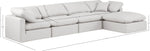 Indulge - Faux Leather 5 Piece Modular Sectional With Chaise