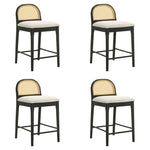 Lucio - Modern Farmhouse Wood Counter Height Kitchen Bar Stool