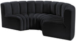 Arc - Velvet 4 Piece U-Shaped Modular Sofa