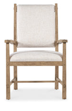 Vineyard Row - Post Back Upholstered Arm Chair (Set of 2) - Beige / Light Brown