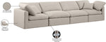 Indulge - Linen 4 Seat Modular Sofa