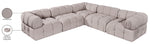 Orin - Velvet 5 Piece Modular Corner Sectional