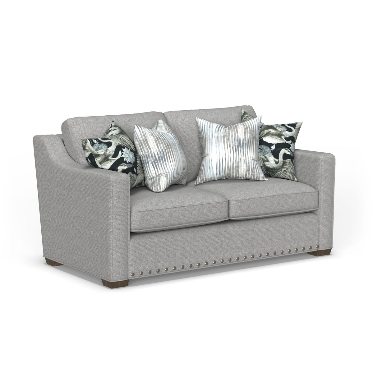 Milo - Fabric Loveseat With Nailhead Trim