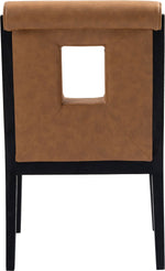 Gwendolyn - Faux Leather Dining Arm Chair With Black Frame
