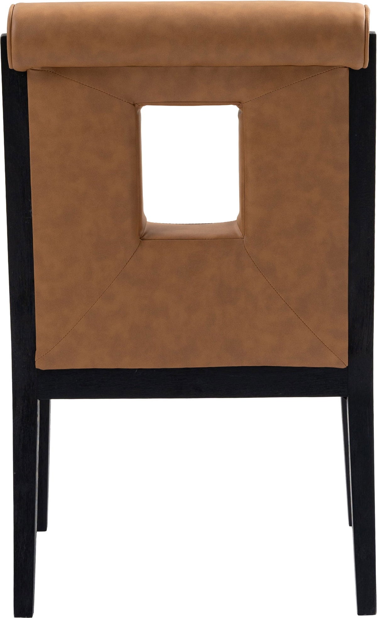 Gwendolyn - Faux Leather Dining Arm Chair With Black Frame