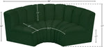 Arc - Boucle Fabric 3 Piece Modular U-Shaped Sofa