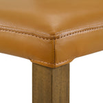 Velena - Full Back Top Grain Leather Upholstered Wood Dining Chairs (Set of 2) - Orange