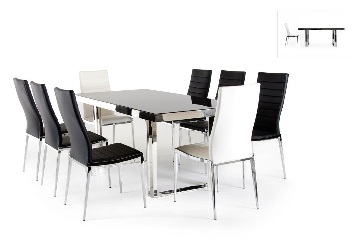 Courtland Modern Stainless Steel Dining Table by VIG Furniture - View 4
