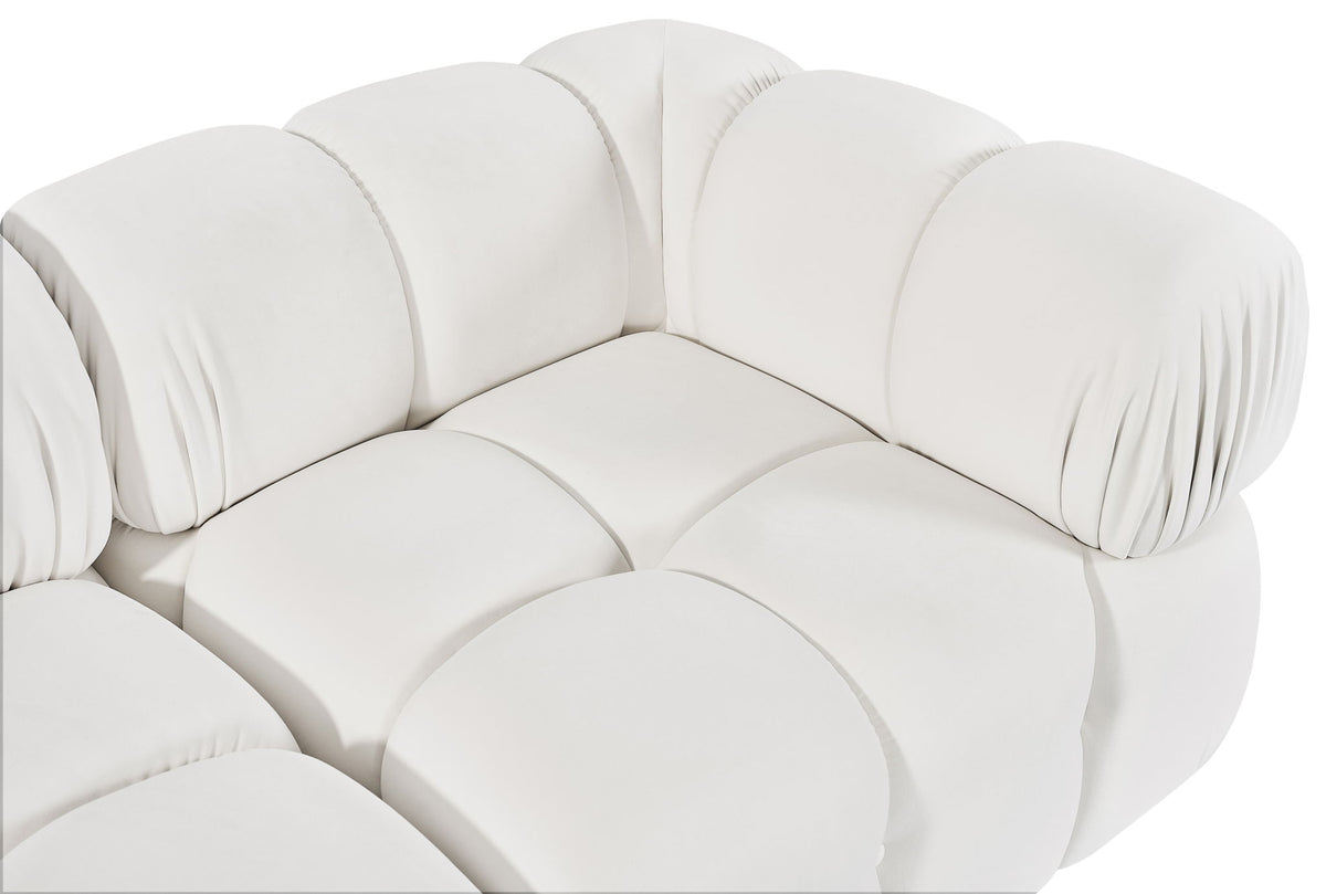 Orin - Velvet Performance Fabric Upholstered 2 Piece Modular Sofa (2 Corner Chairs)