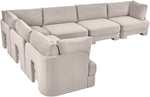 Hammond - Velvet Performance Fabric Upholstered 6 Piece Corner Sectional