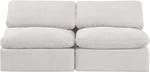 Indulge - Velvet 2 Seat Modular Armless Sofa