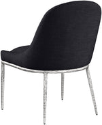 Ferro - Upholstered Dining Side Chair With Brushed Silver Legs