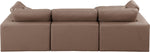Comfy - 4 Piece Faux Leather Modular Sectional With Chaise