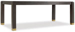 Curata - Rectangle Dining Table With 2-20" Leaves - Dark Brown