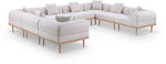 Laguna - 8 Piece Resilient Water Resistant Fabric 142" Upholstered Outdoor Patio Modular Sectional