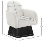 Marlowe - Linen Textured Fabric Upholstered Swivel Accent Chair - Stained Black