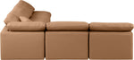 Indulge - Faux Leather 5 Piece Modular Corner Armless Sectional