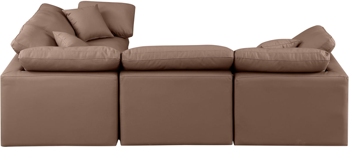 Indulge - Faux Leather 4 Piece Modular Corner Sectional