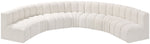 Arc - Boucle Fabric 7 Piece U-Shaped Modular Sofa