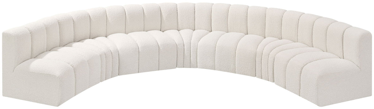 Arc - Boucle Fabric 7 Piece U-Shaped Modular Sofa