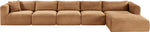 Shaggy - Fabric 5 Piece Modular Sectional With Chaise
